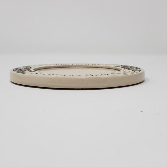 Seasons Greetings Holly Candle Plate By Michael Macone Spooner Creek Designs - Picture 5 of 7